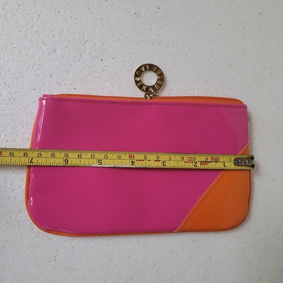 Estee Lauder Pink and Orange Cosmetic Bag with Glossy Finish - Picture 2 of 4